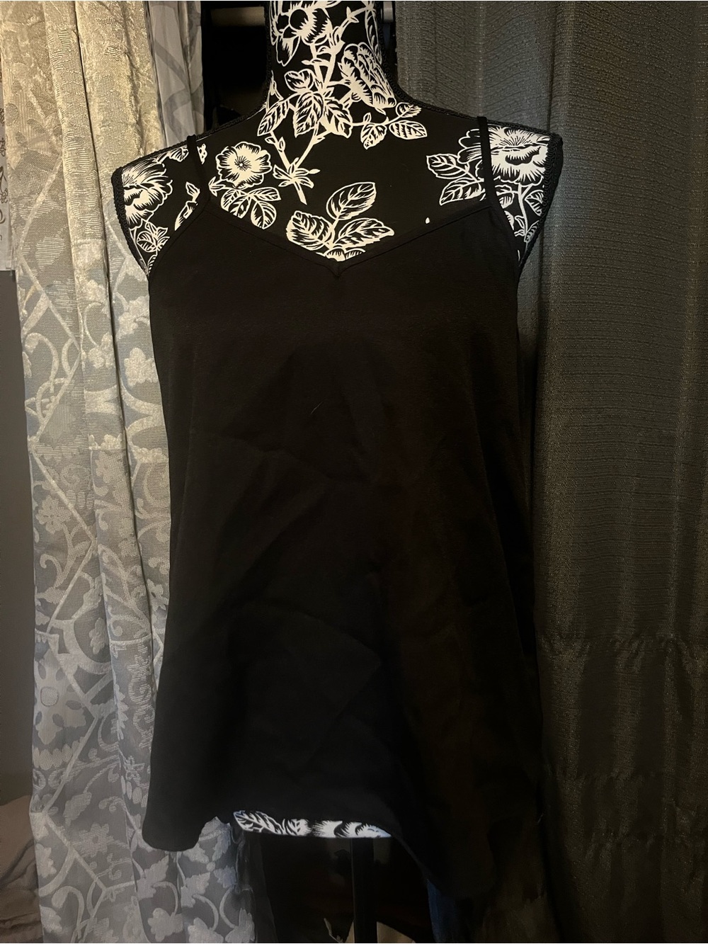 Simple Black Spaghetti Strap open back Camisole size medium-large